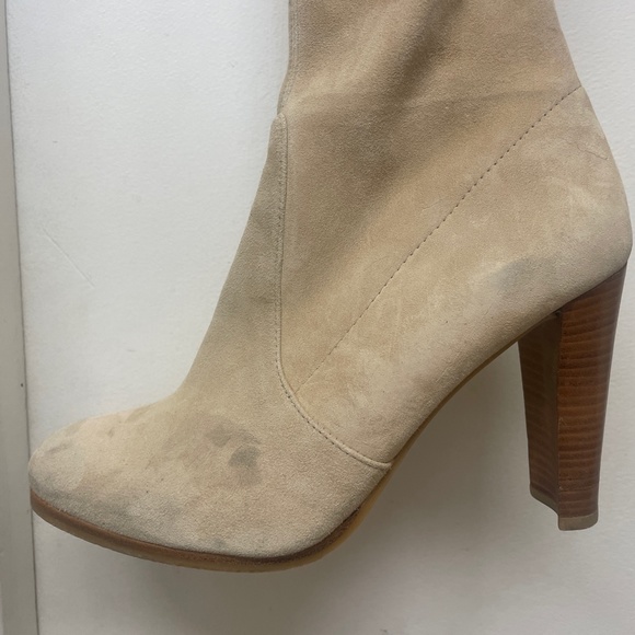STUART WEITZMAN SUEDE THIGH HEELED BOOTS - Picture 7 of 14